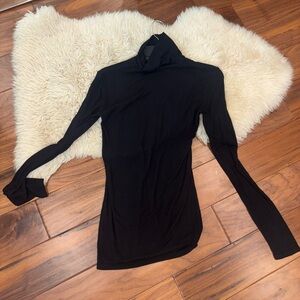 Black Turtleneck Long Sleeve Top, ribbed , missing brand and size tag